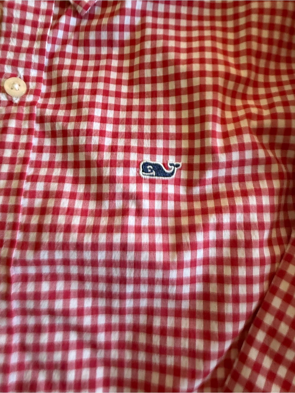 Vineyard Vines Boys Performance Gingham Button-Down Shirt – Size 16 - Picture 2 of 5